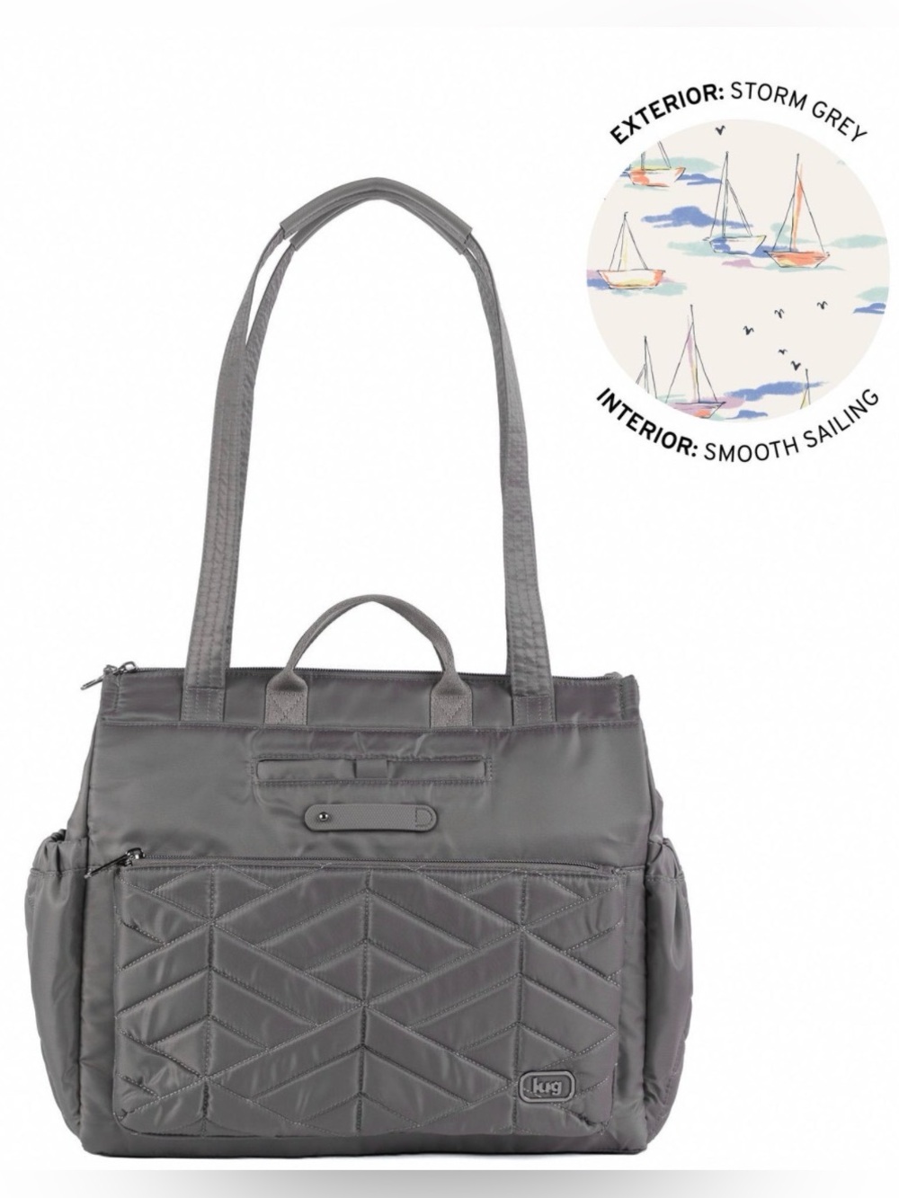 Lug Soprano 2 Tote Bag in Storm Grey NWT